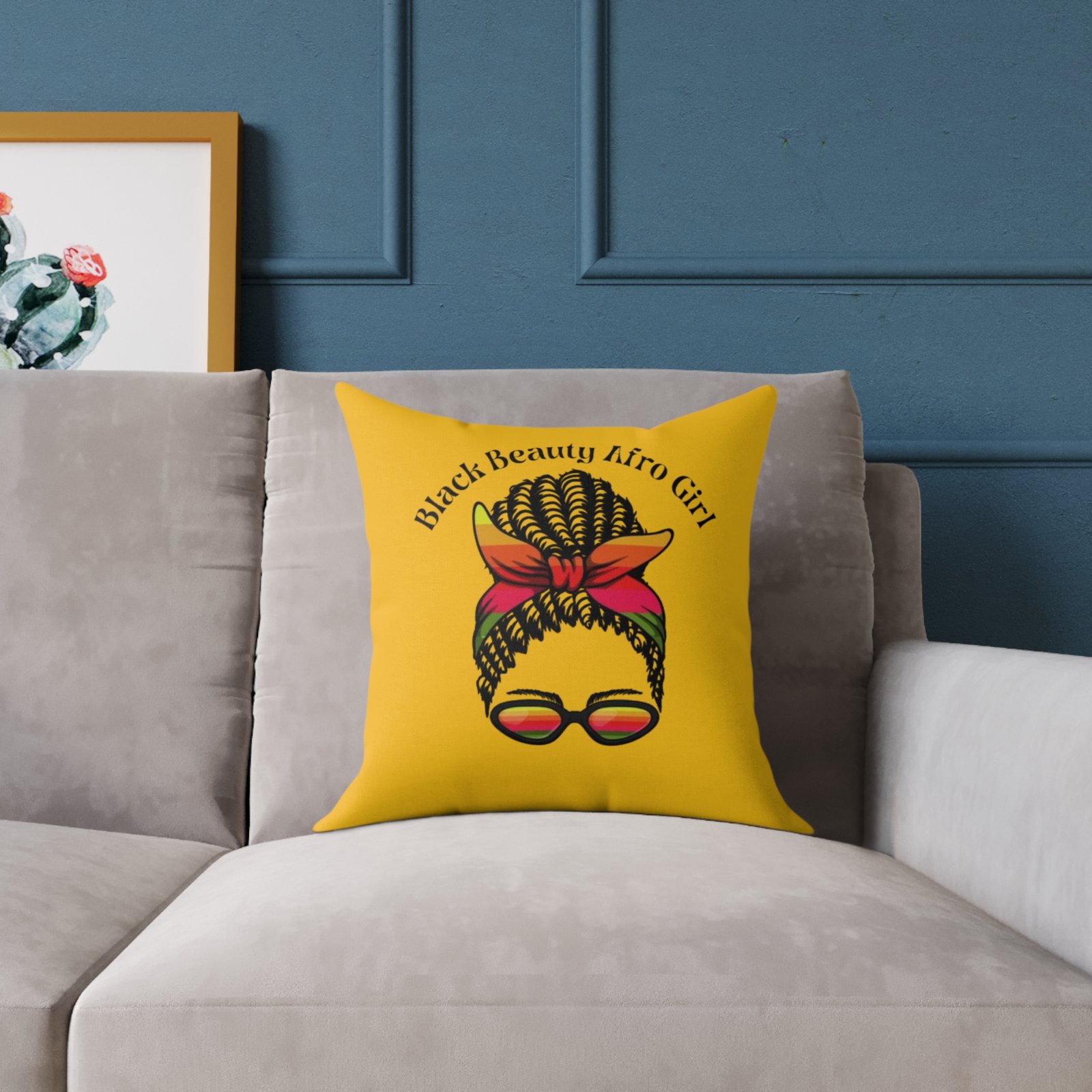 Jamaica Reggae Rasta Music Spliff Cannabis Square Poly Canvas Pillow 08 - Image 3