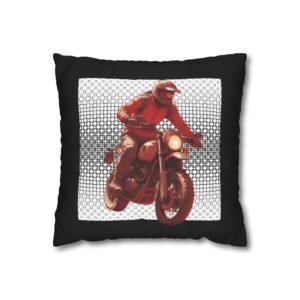Scrambling Bikes Square Poly Canvas Pillowcase