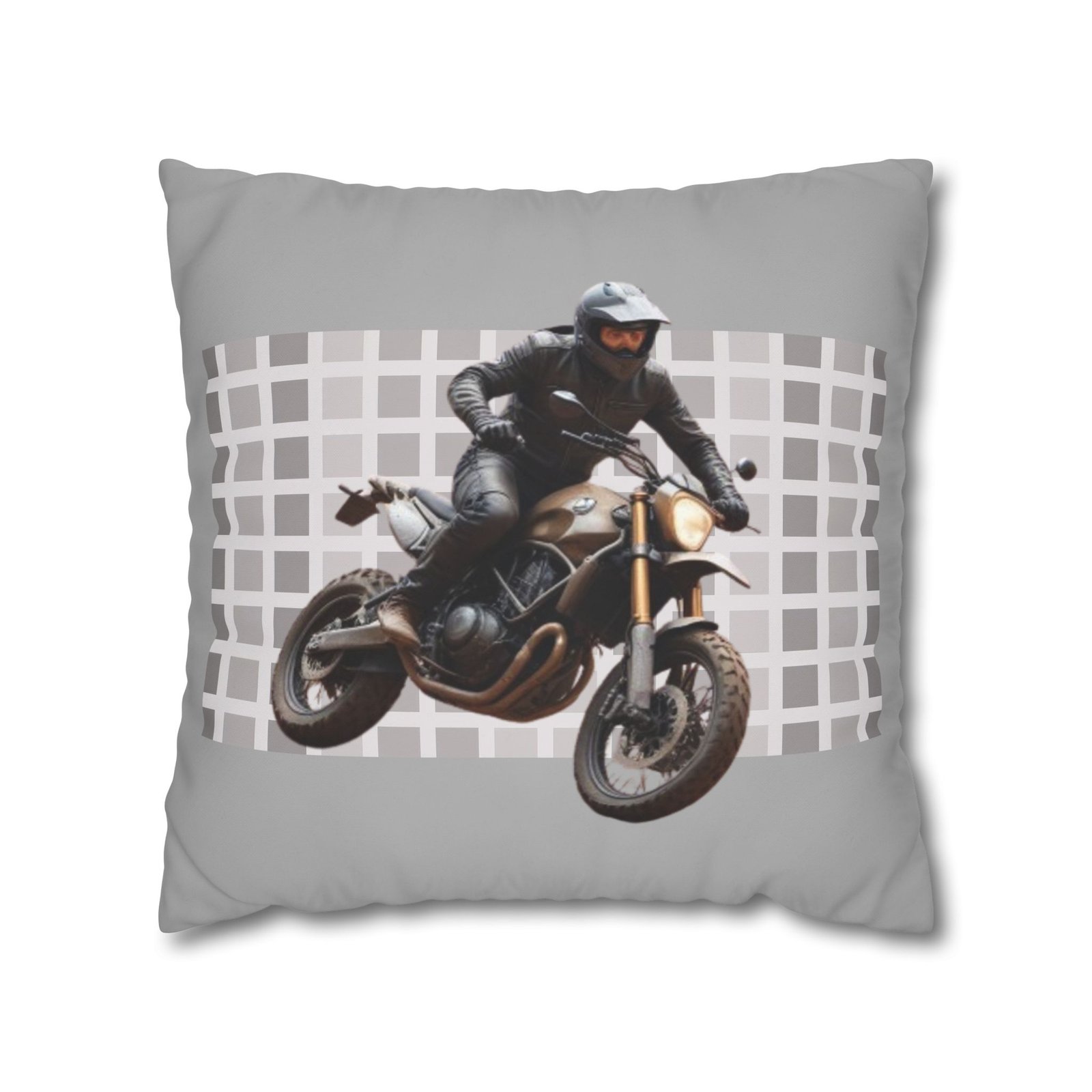 Scrambling Bikes Square Poly Canvas Pillowcase - Image 9
