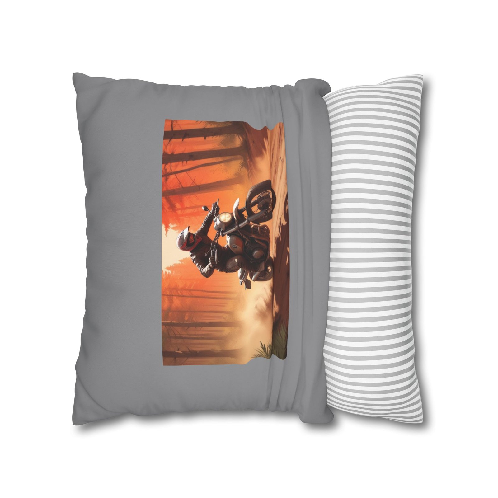 Scrambling Bikes Square Poly Canvas Pillowcase - Image 10
