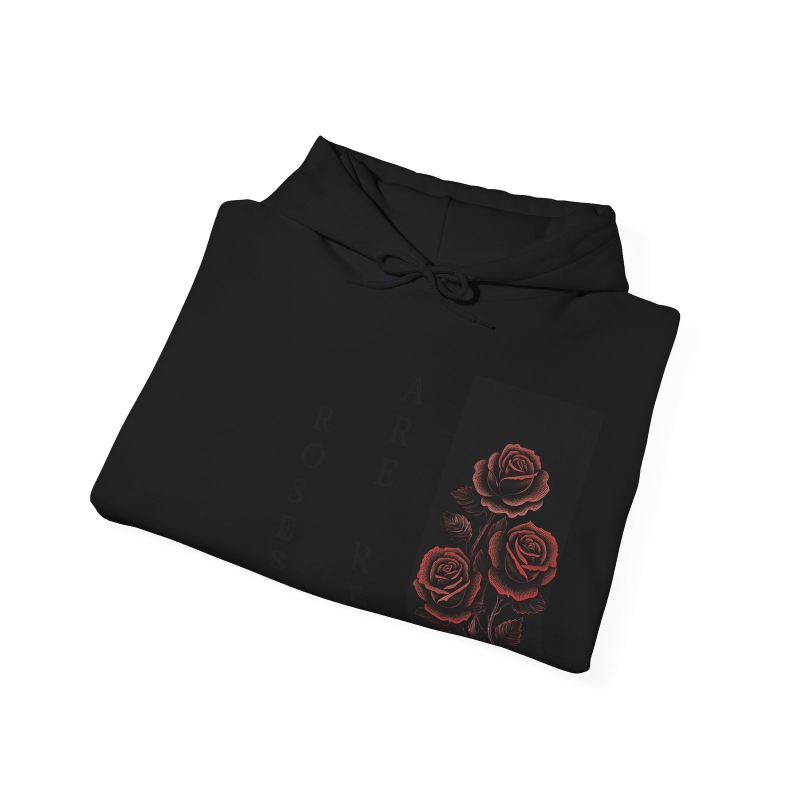 Skull Roses Tattoo Flowers Hoodie, Gothic Sweatshirt, Edgy Pullover, Dark Floral - Image 12