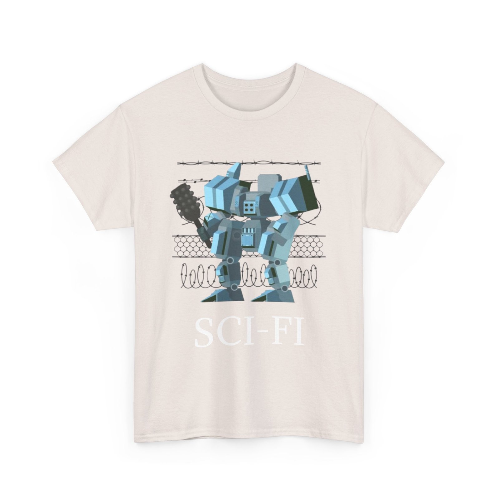 Sci-Fi Robot Futuristic Tee, Unisex Cotton T-Shirt, Geeky Clothing, Perfect Gift for Sci-Fi Lovers, Casual Wear, Unique Graphic Tee - Image 11