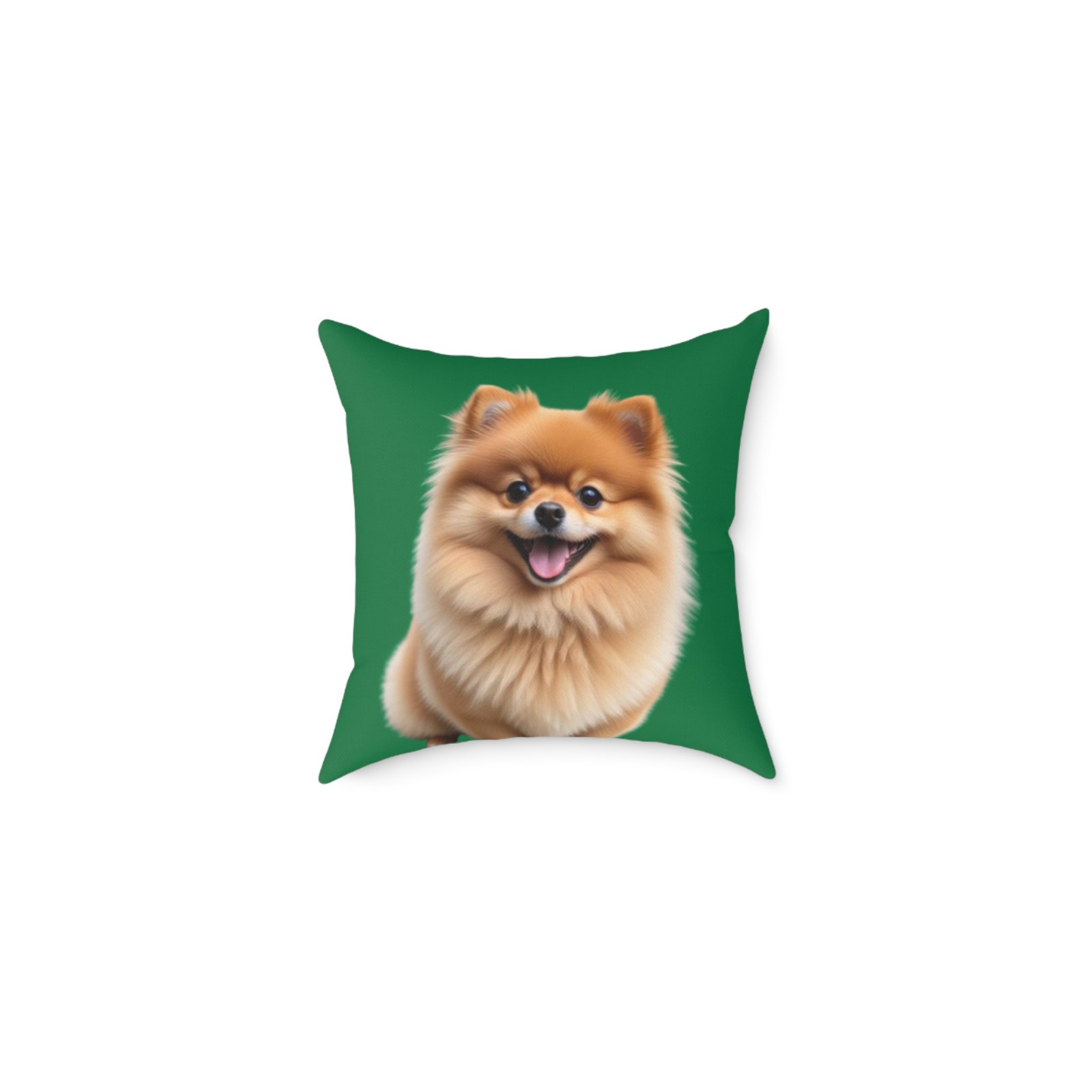 Pomeranian Dog Square Poly Canvas Pillow