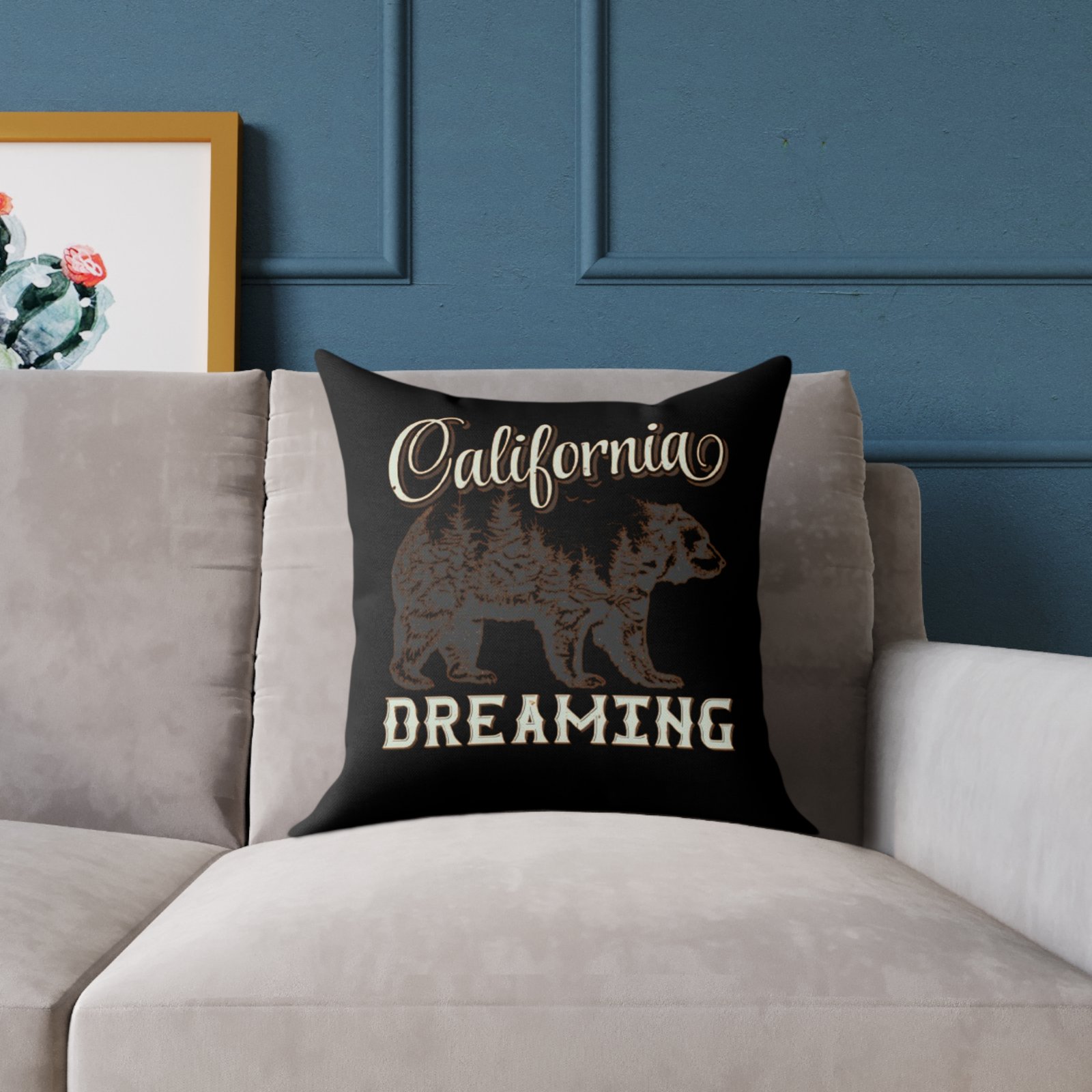 California Dreaming Square Poly Canvas Pillow - Image 7