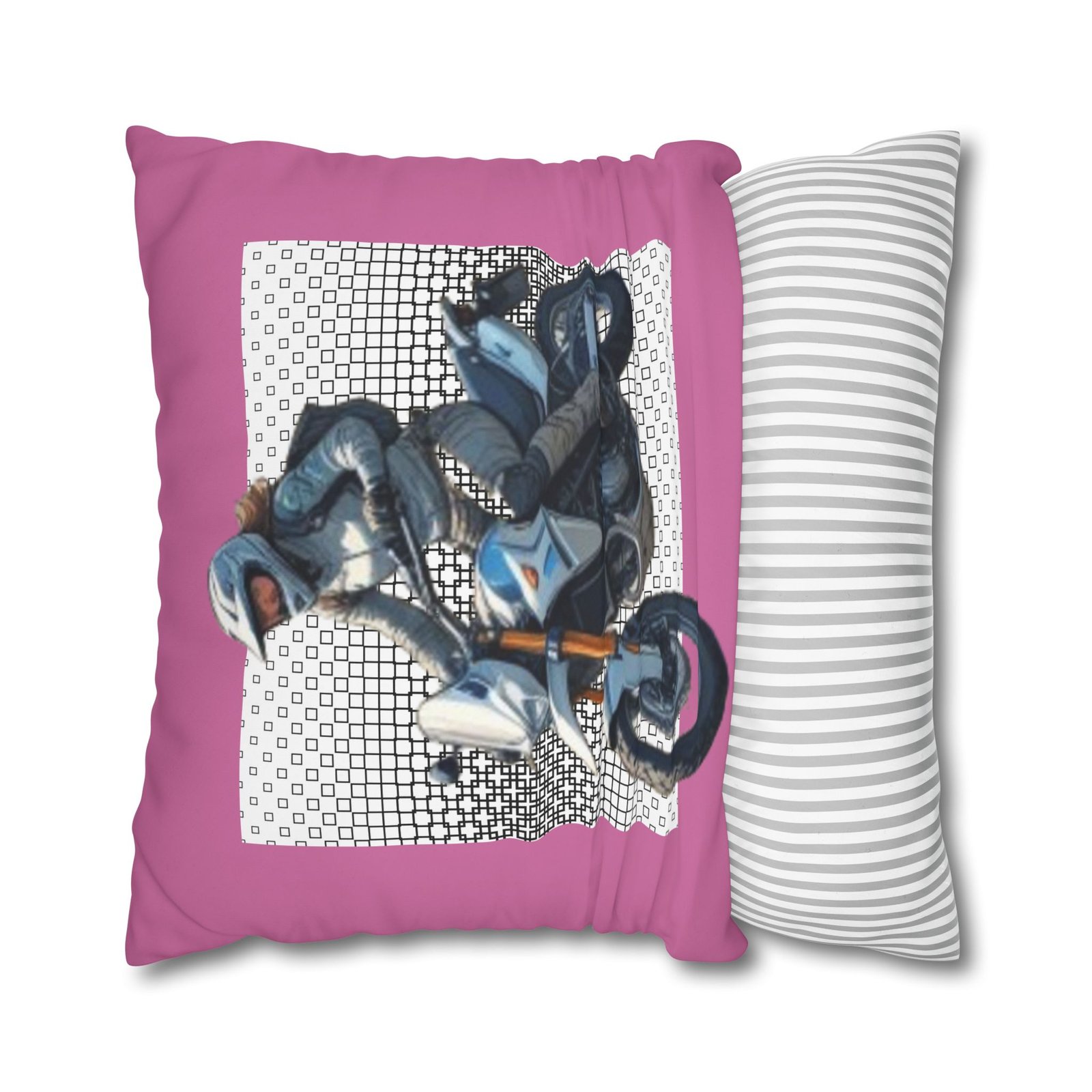 Scrambling Bikes Square Poly Canvas Pillowcase - Image 18