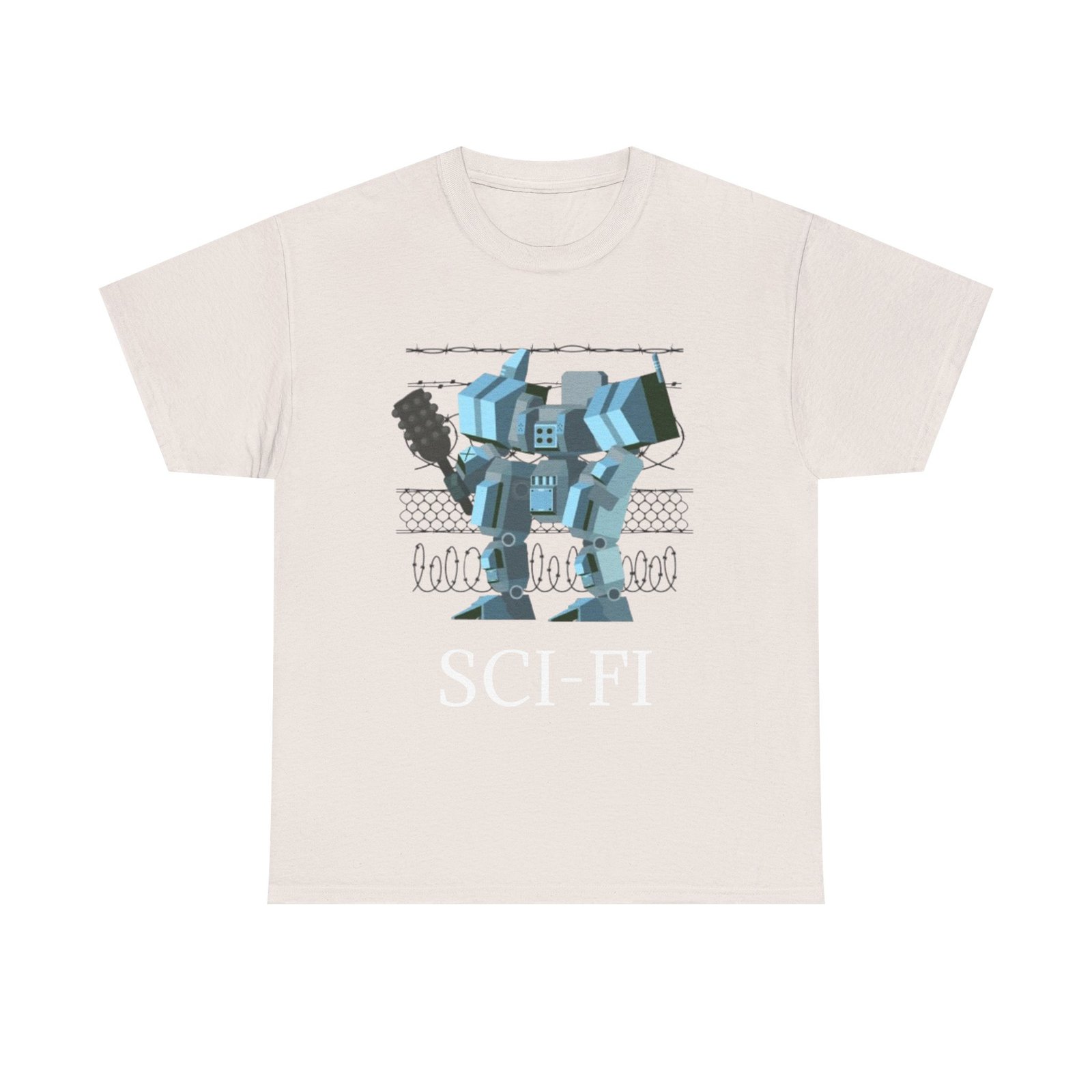 Sci-Fi Robot Futuristic Tee, Unisex Cotton T-Shirt, Geeky Clothing, Perfect Gift for Sci-Fi Lovers, Casual Wear, Unique Graphic Tee - Image 9
