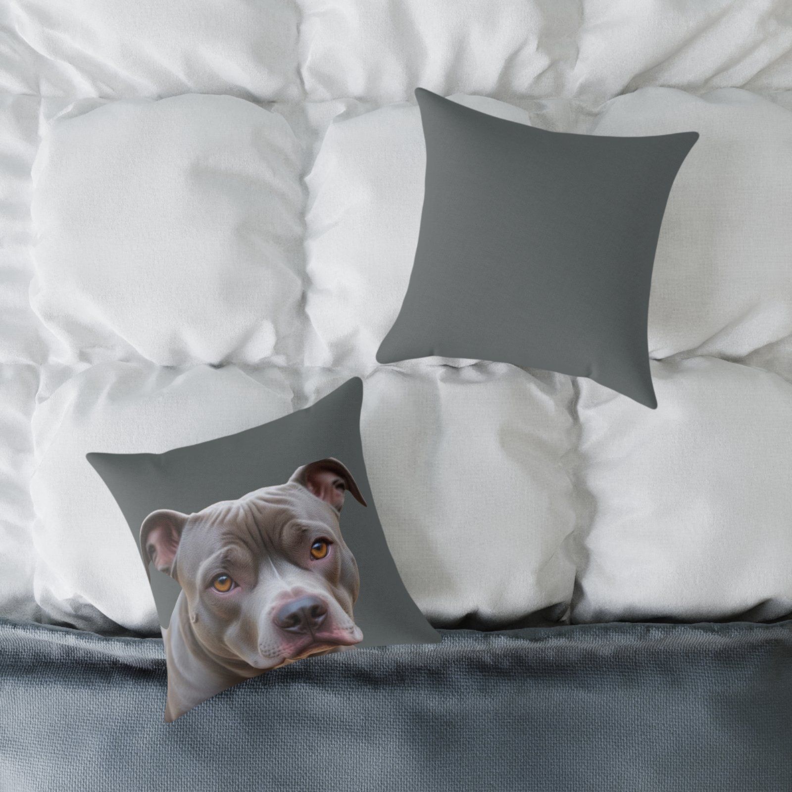 Staffordshire Bull Terrier Square Poly Canvas Pillow - Image 4