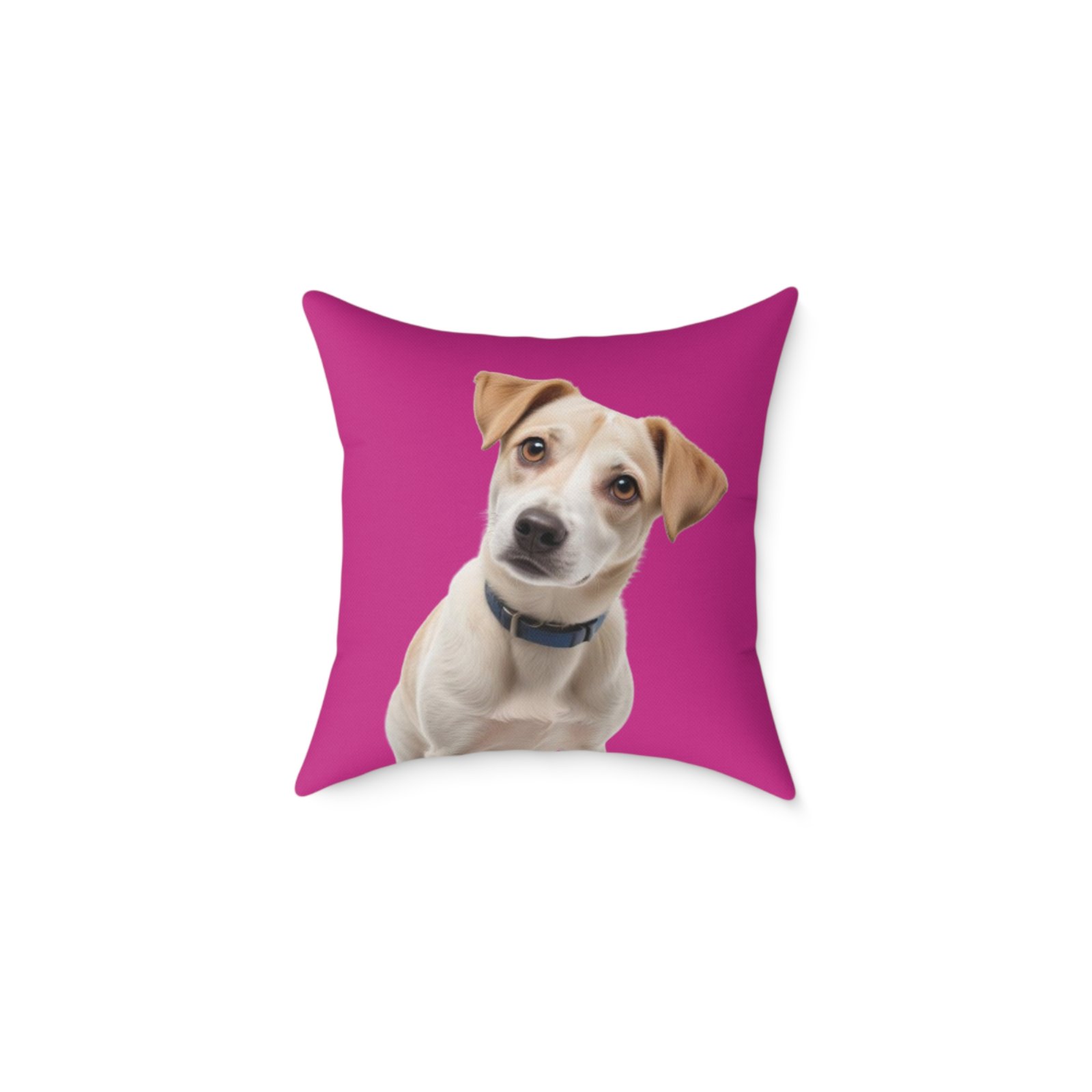 Jack Russell Square Poly Canvas Pillow - Image 5