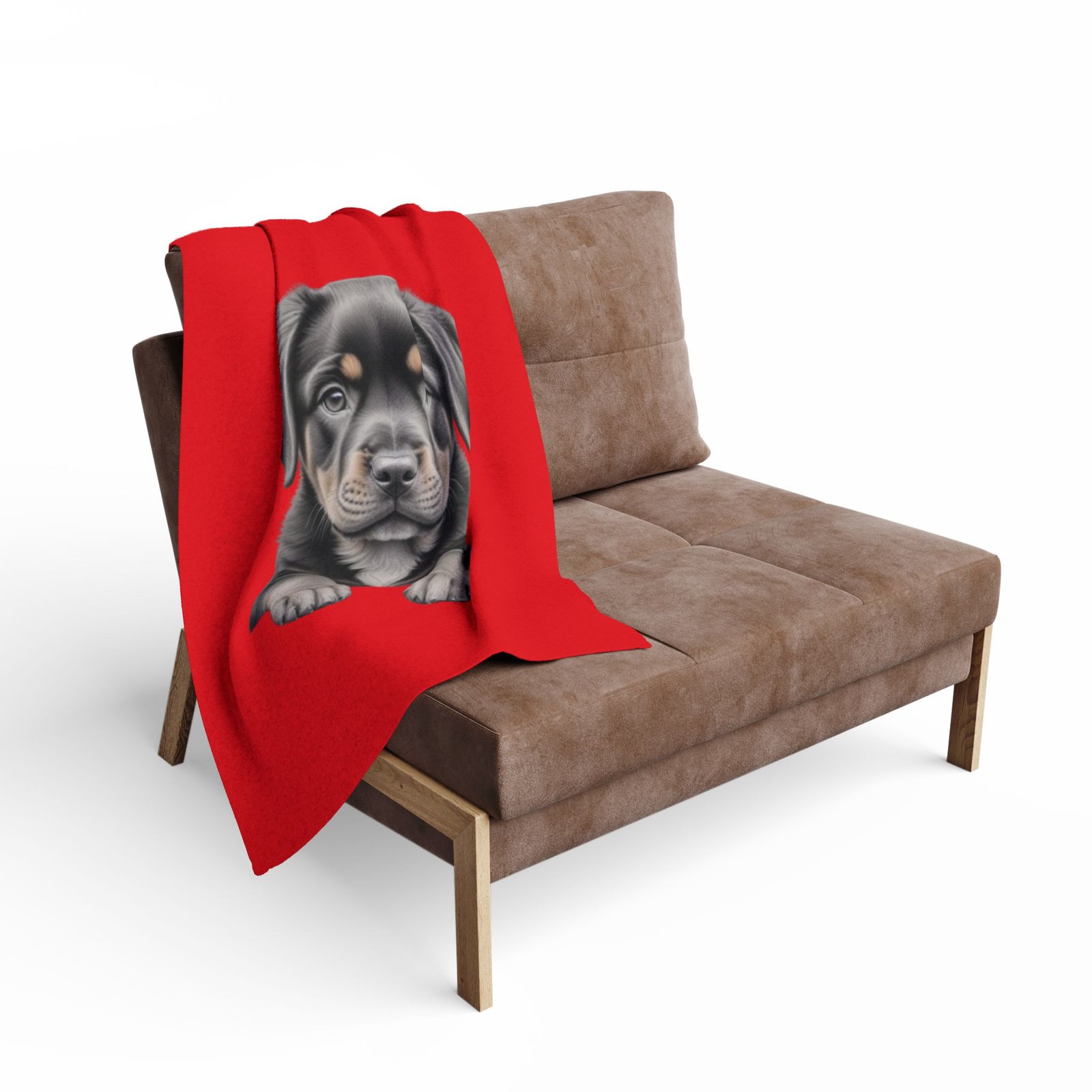 Rottweiller Puppy Arctic Fleece Blanket - Image 4