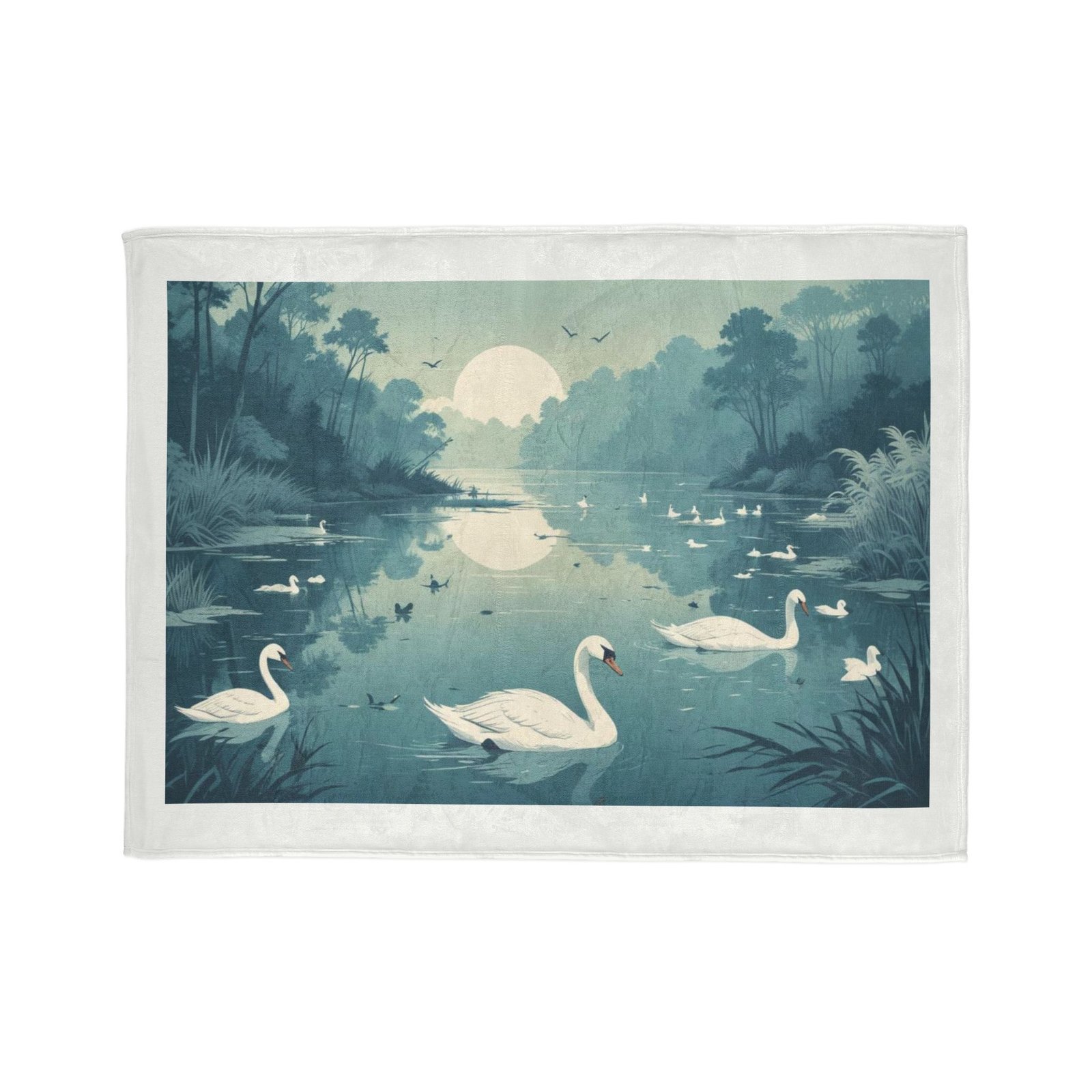 Swans Soft Polyester Blanket - Image 9