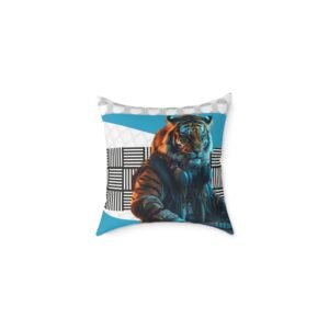Music Dj Animal Headphones Square Poly Canvas Pillow 08
