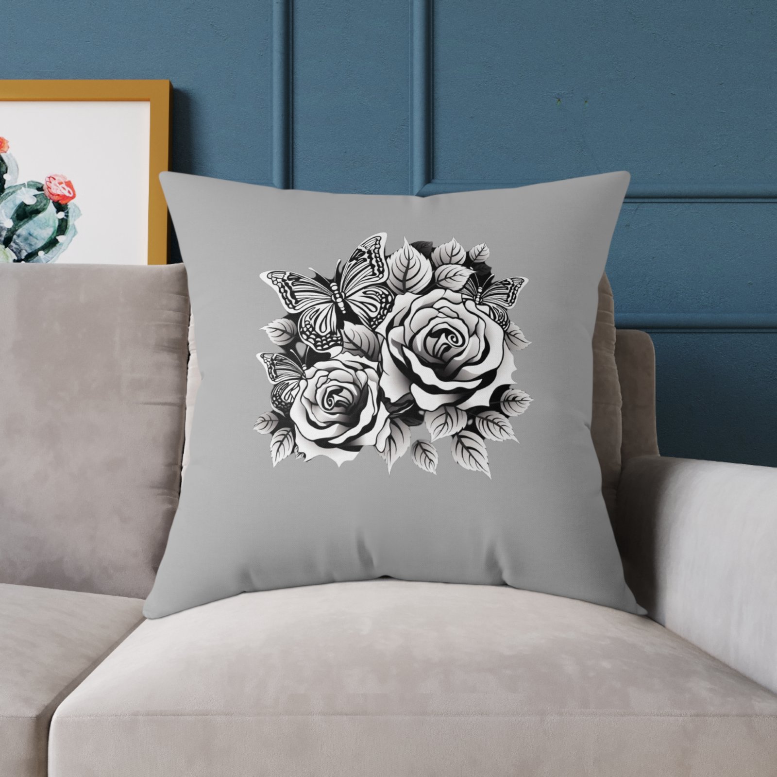 Butterfly Square Poly Canvas Pillow - Image 19