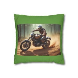 Scrambling Bikes Square Poly Canvas Pillowcase