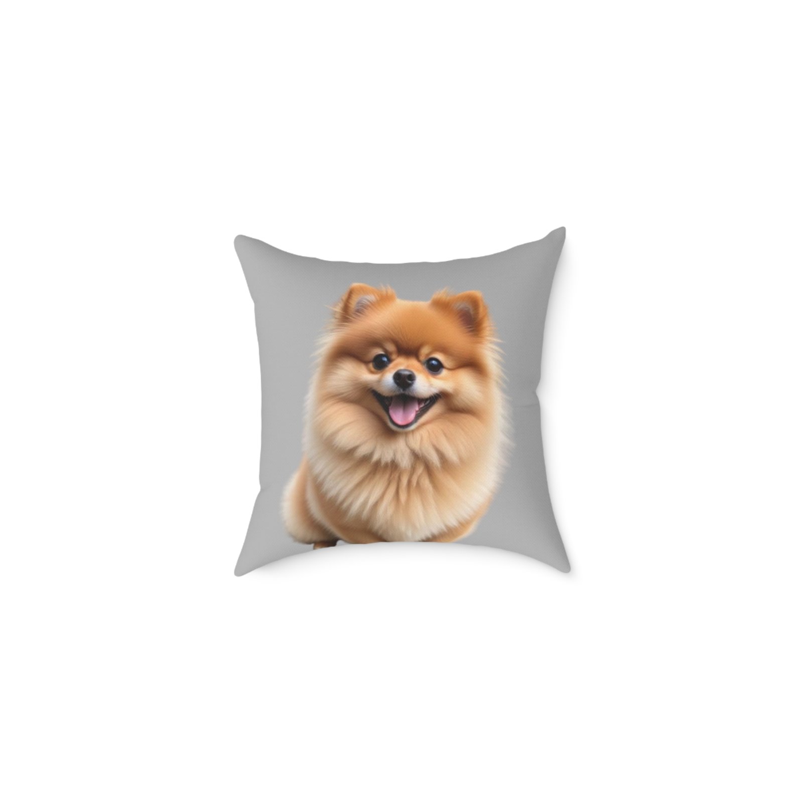 Pomeranian Dog Square Poly Canvas Pillow