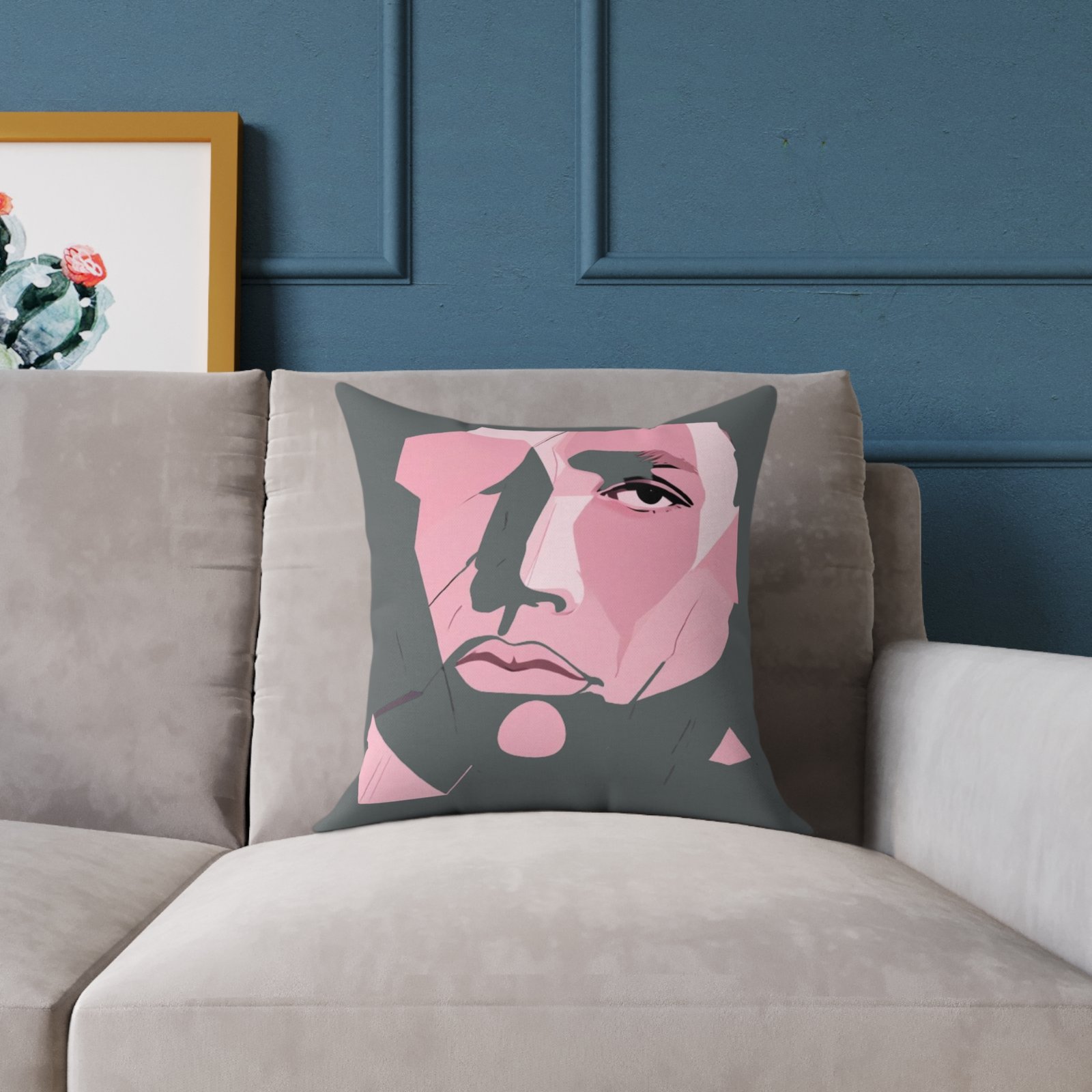 Abstract Square Poly Canvas Pillow - Image 3