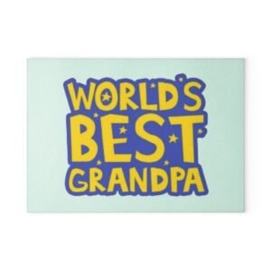 Best Grandpa Glass Cutting Board - Unique Kitchen Decor, Perfect Gift for Chefs, Home Cooks, and Housewarmings, Ideal for Birthdays or Holidays