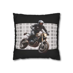 Scrambling Bikes Square Poly Canvas Pillowcase