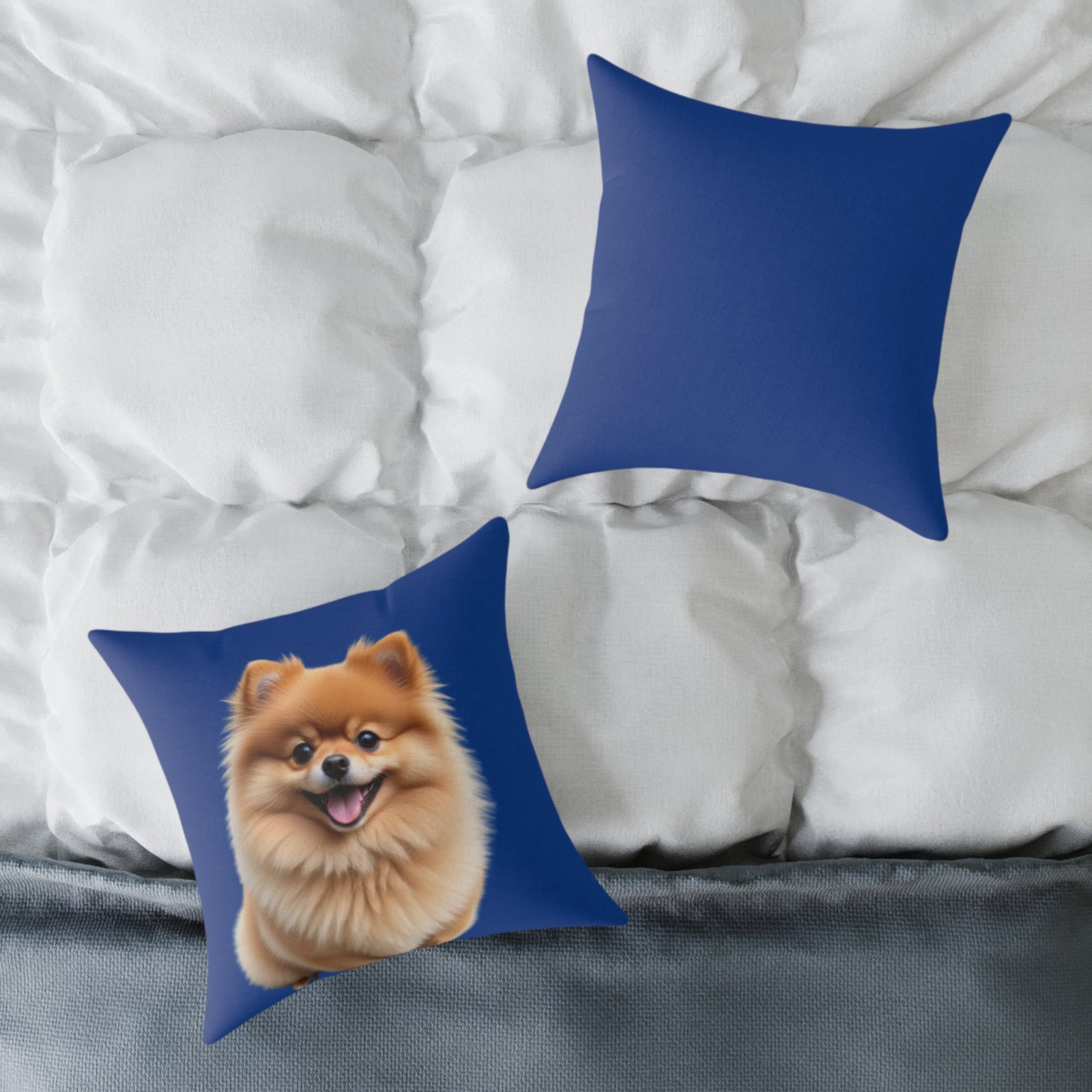 Pomeranian Dog Square Poly Canvas Pillow - Image 8