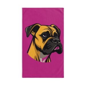 Boxer Plaid Hand Towel, Dog Lover Gift, Kitchen Decor, Pet Accessories, Unique Home Decor, Holiday Gift Idea