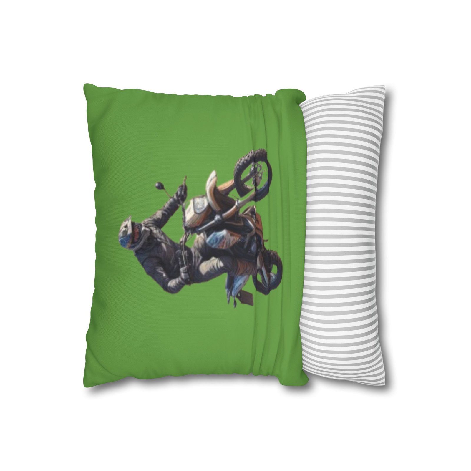 Scrambling Bikes Square Poly Canvas Pillowcase - Image 2