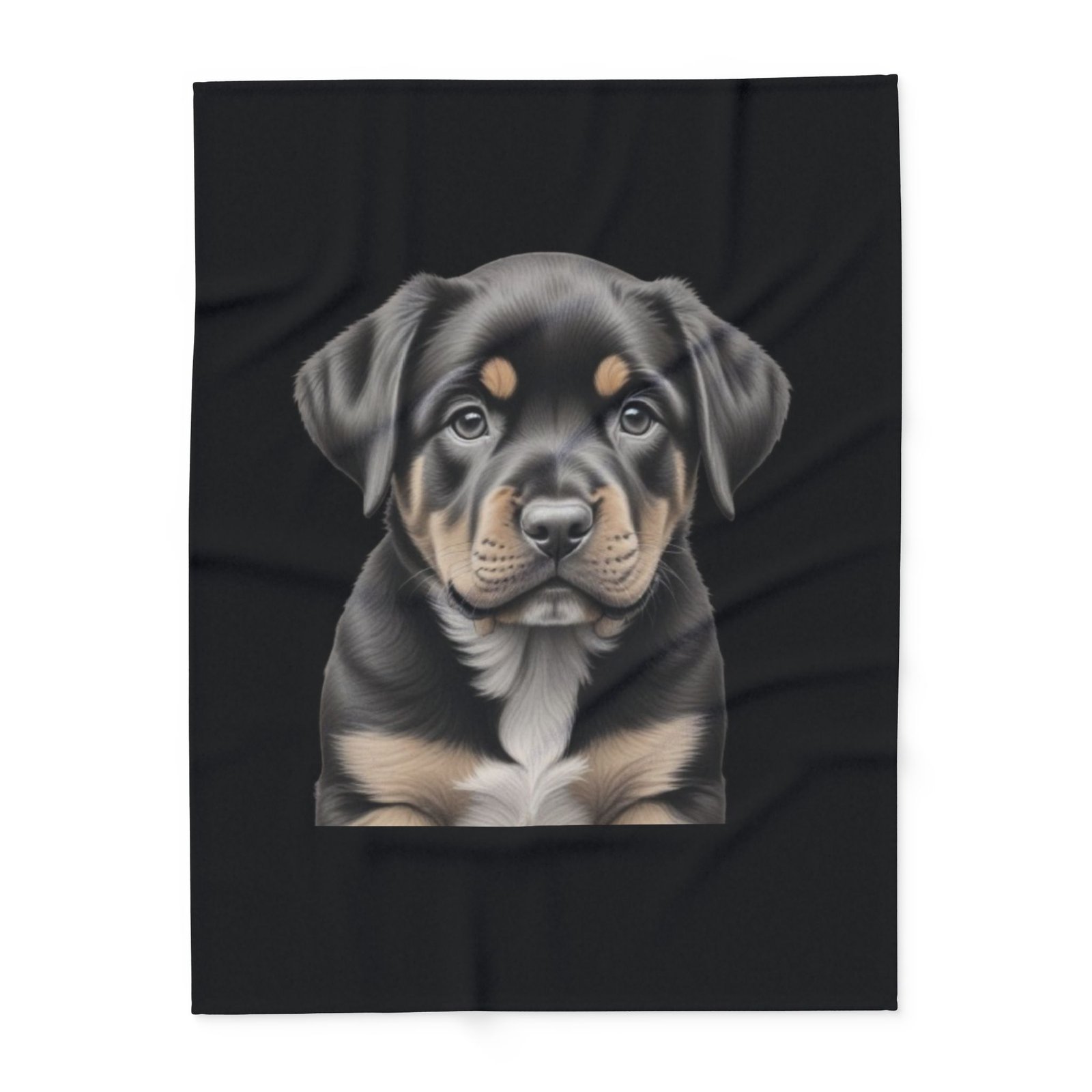 Rottweiller Puppy Arctic Fleece Blanket 08 - Image 9
