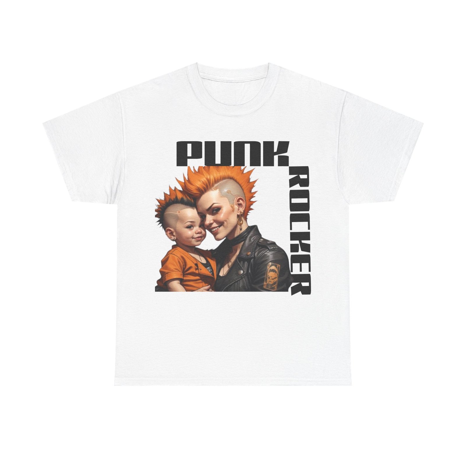 Punk Mother Daughter Father Son Grandparents Grandkids Matching Unisex Heavy Cotton Tee