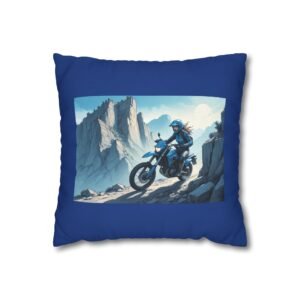 Scrambling Bikes Square Poly Canvas Pillowcase
