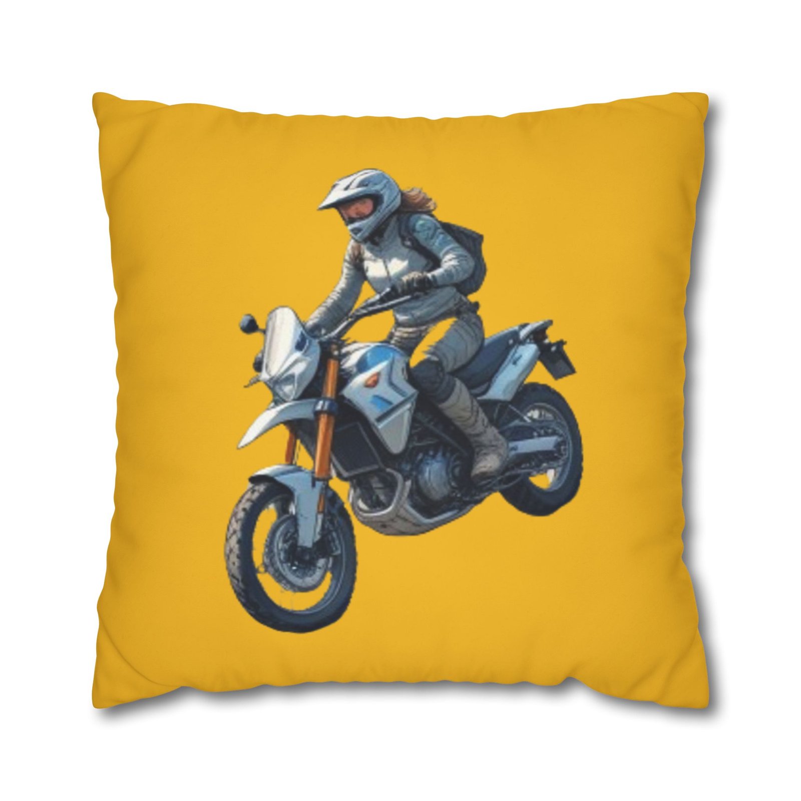 Scrambling Bikes Square Poly Canvas Pillowcase - Image 17