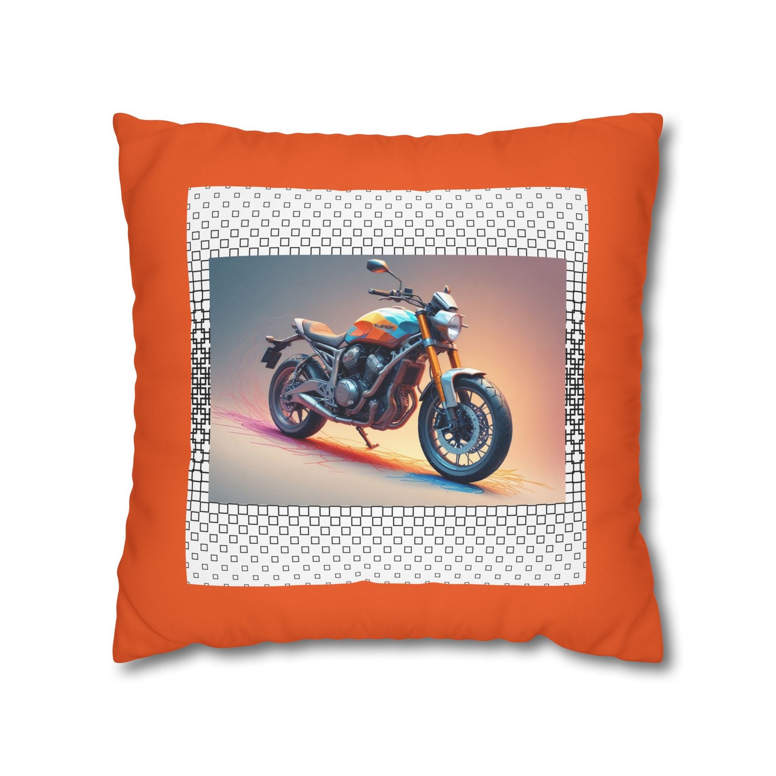 Scrambling Bikes Square Poly Canvas Pillowcase - Image 9