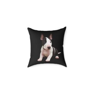 English Bull Terrier Square Poly Canvas Pillow