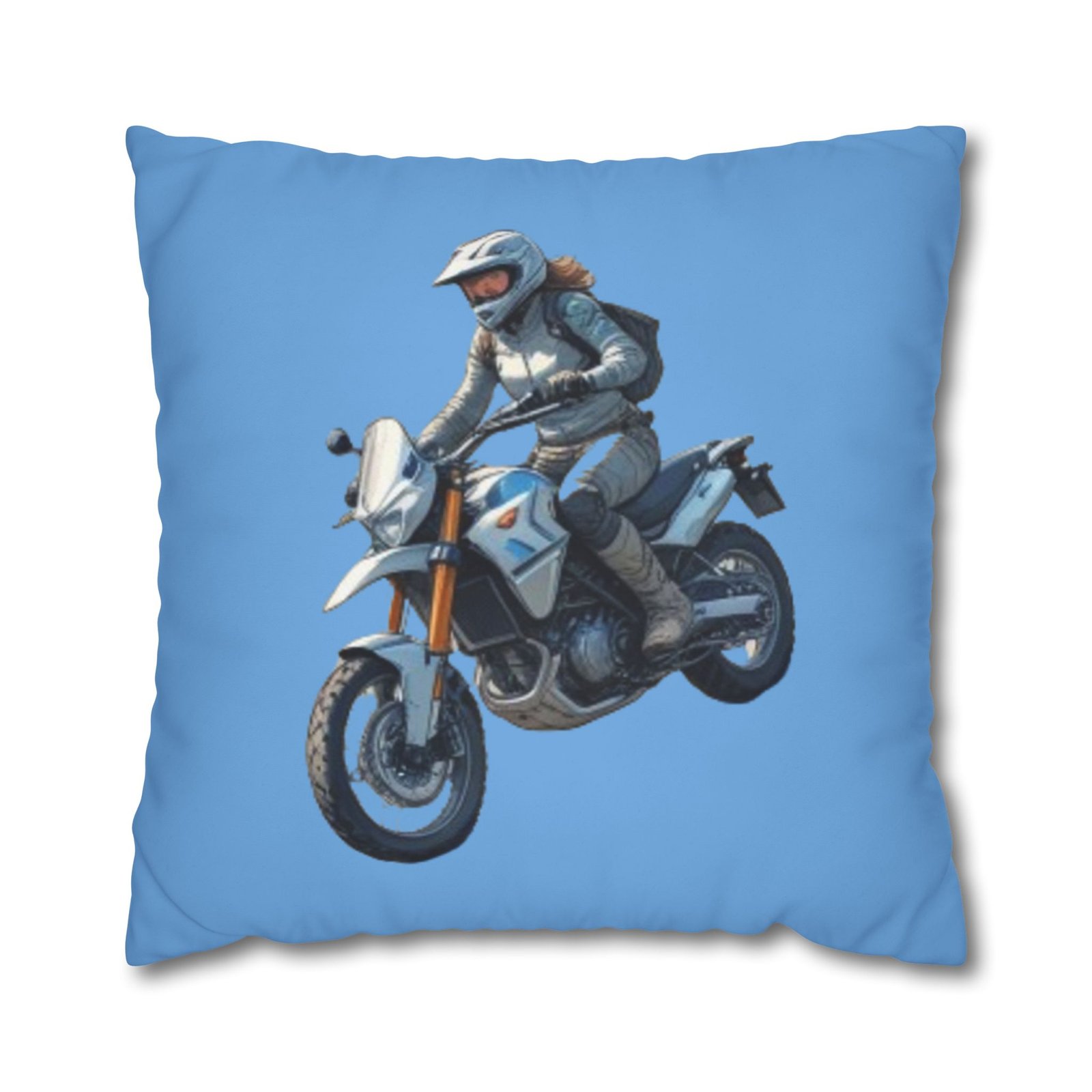 Scrambling Bikes Square Poly Canvas Pillowcase - Image 17
