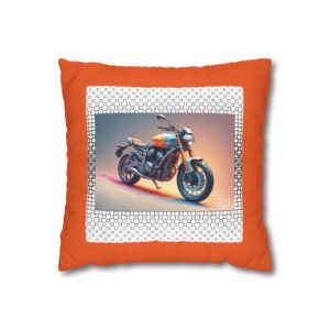 Scrambling Bikes Square Poly Canvas Pillowcase