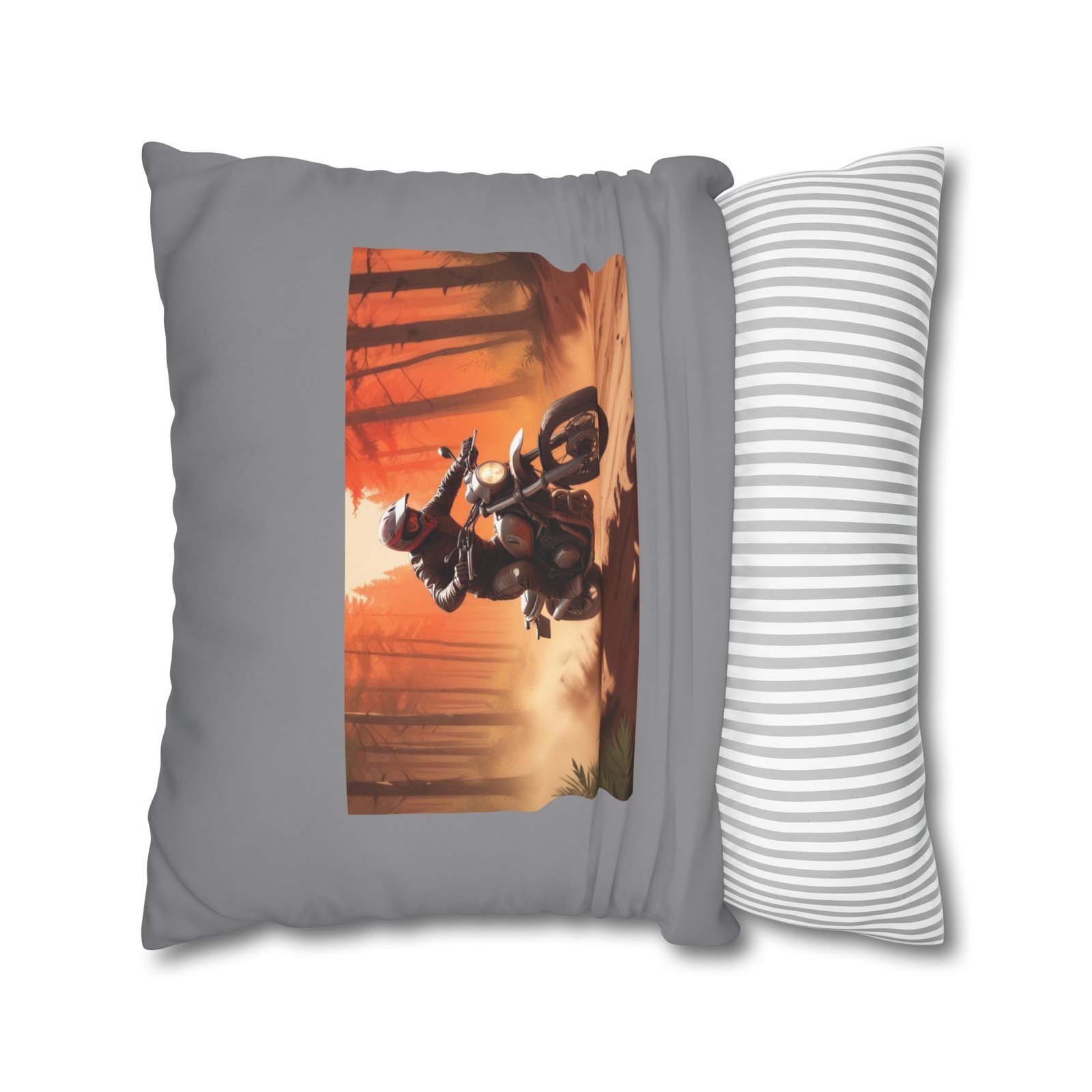 Scrambling Bikes Square Poly Canvas Pillowcase - Image 14