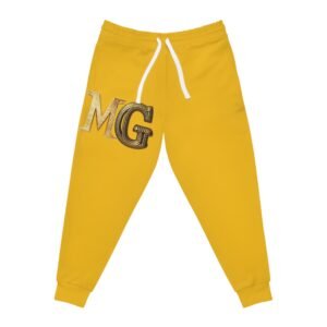 Athletic Joggers with MG Design, Comfortable Jogging Pants, Sportswear Gift, Activewear, Fitness Apparel, Red Joggers