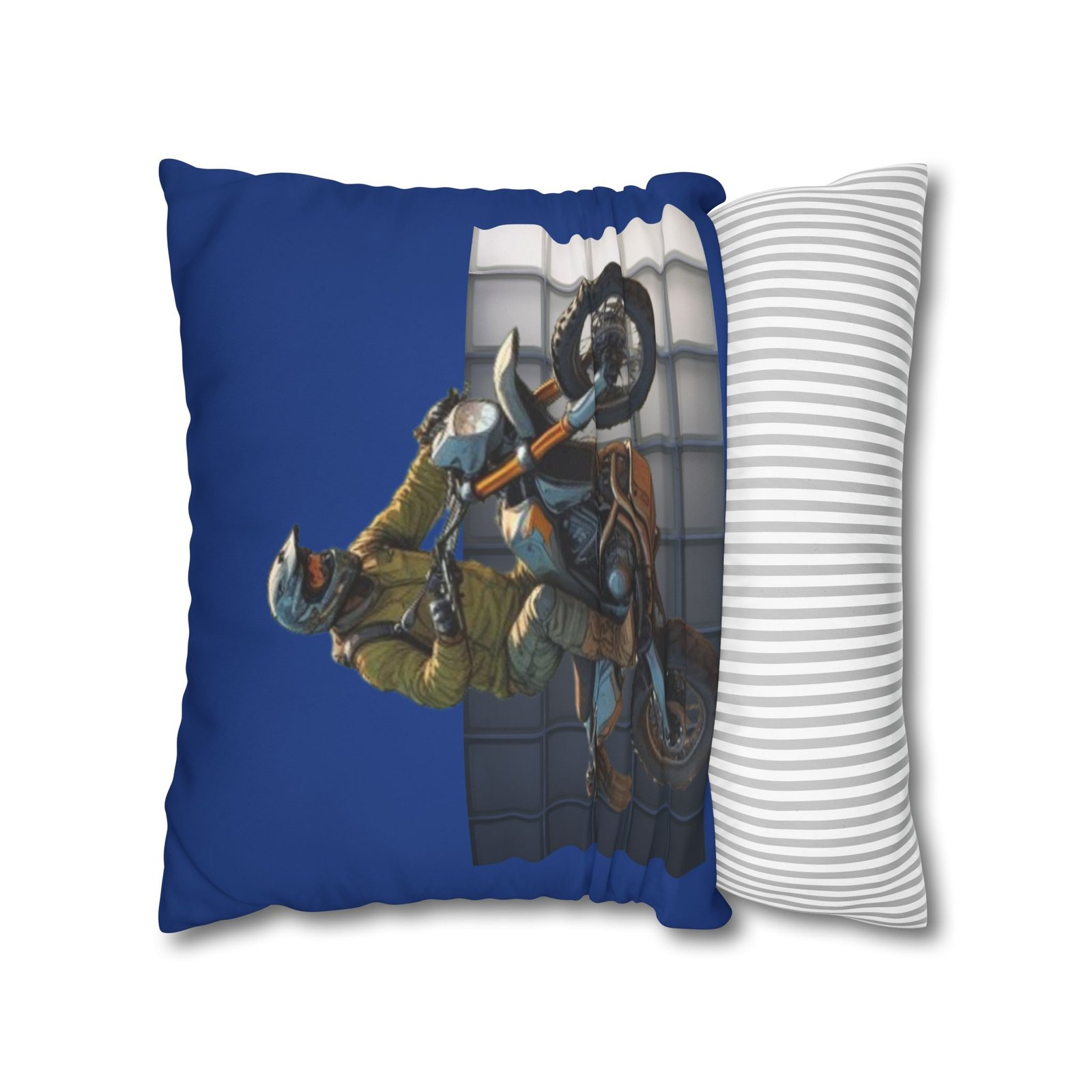 Scrambling Bikes Square Poly Canvas Pillowcase - Image 10