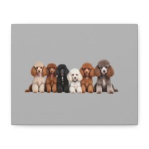 Poodle Dog Canvas Art - 1.25" Stretched Matte Print for Pet Lovers