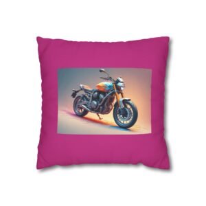 Scrambling Bikes Square Poly Canvas Pillowcase