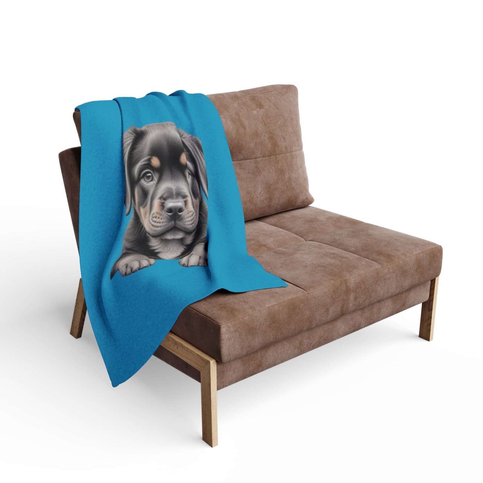 Rottweiller Puppy Arctic Fleece Blanket 08 - Image 4