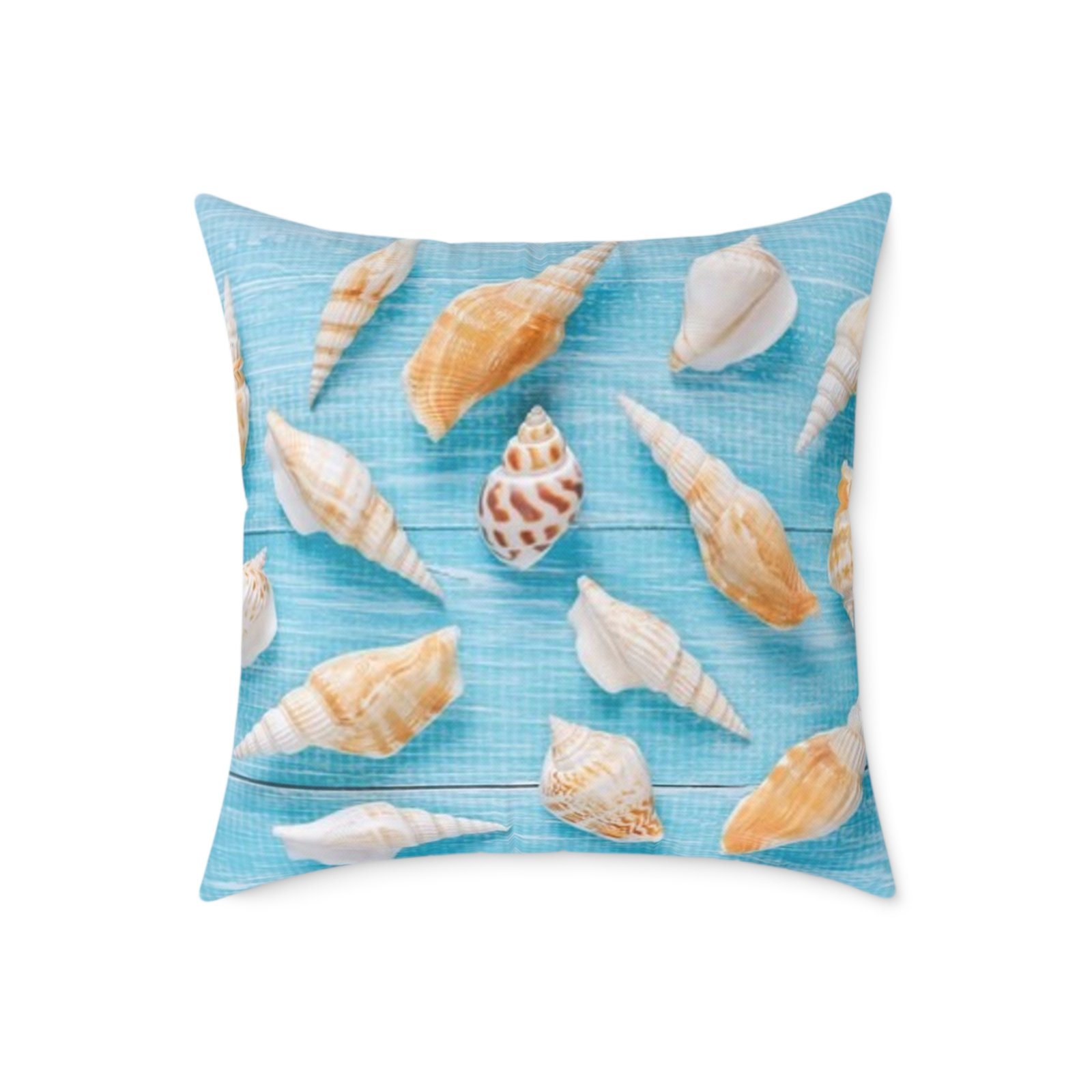 Sea shells Seaside Beach Square Poly Canvas Pillow 08 - Image 13
