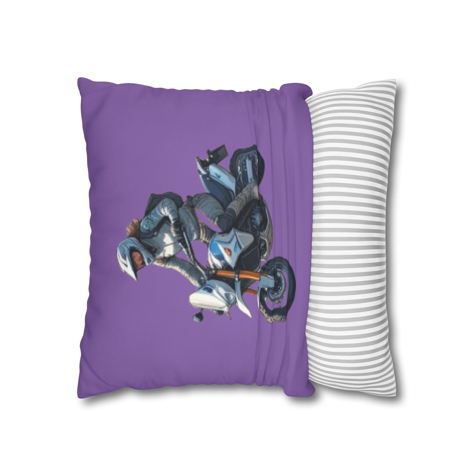 Scrambling Bikes Square Poly Canvas Pillowcase - Image 6