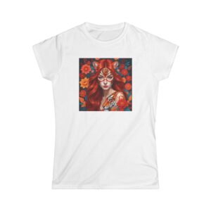 Tiger Lady Art Design Tattoo Soft  style Tshirt