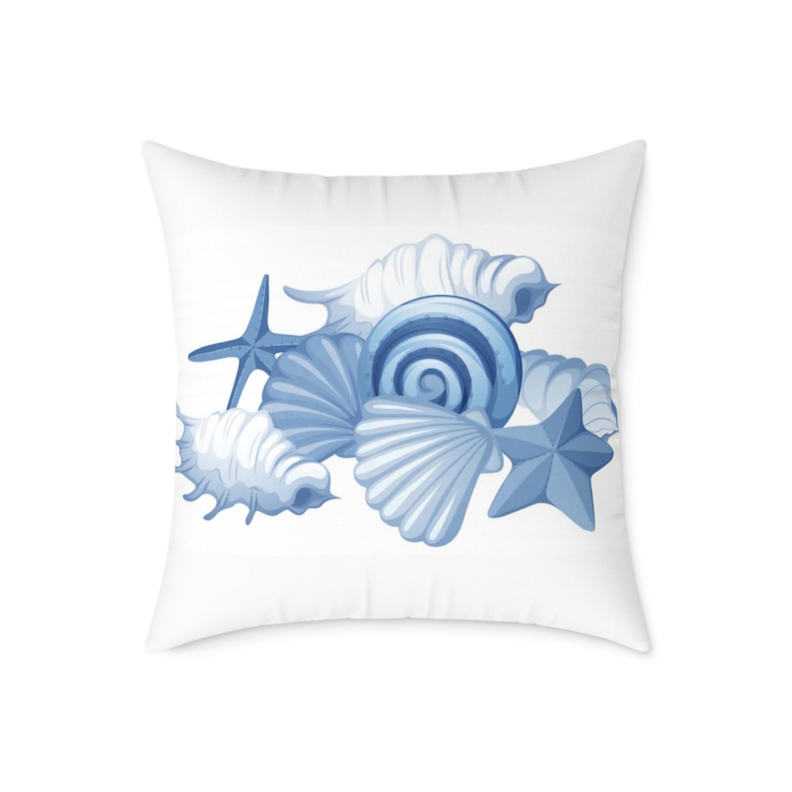 Sea shells Seaside Beach Square Poly Canvas Pillow 08 - Image 13