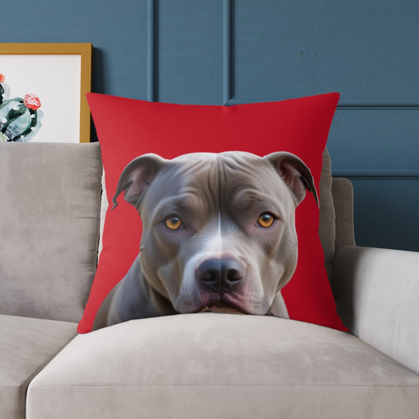Staffordshire Bull Terrier Square Poly Canvas Pillow - Image 19