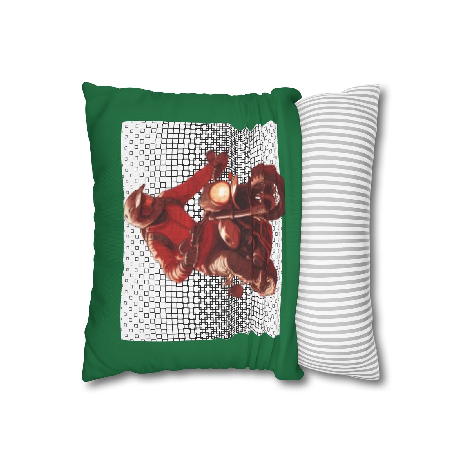 Scrambling Bikes Square Poly Canvas Pillowcase - Image 2