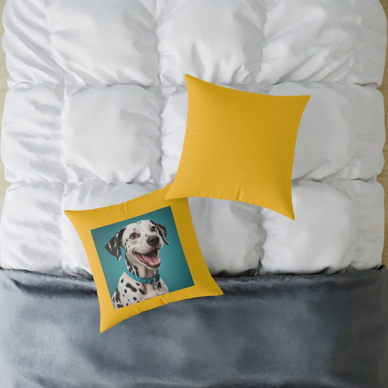 Dalmatian Pet Dog Puppy Cushion 08 Square Poly Canvas Pillow 08 - Image 12