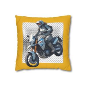 Scrambling Bikes Square Poly Canvas Pillowcase