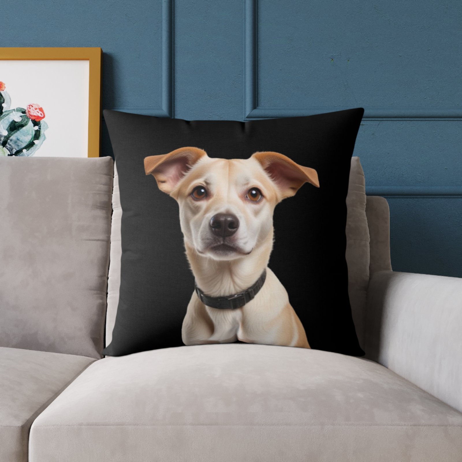Jack Russell Square Poly Canvas Pillow - Image 15