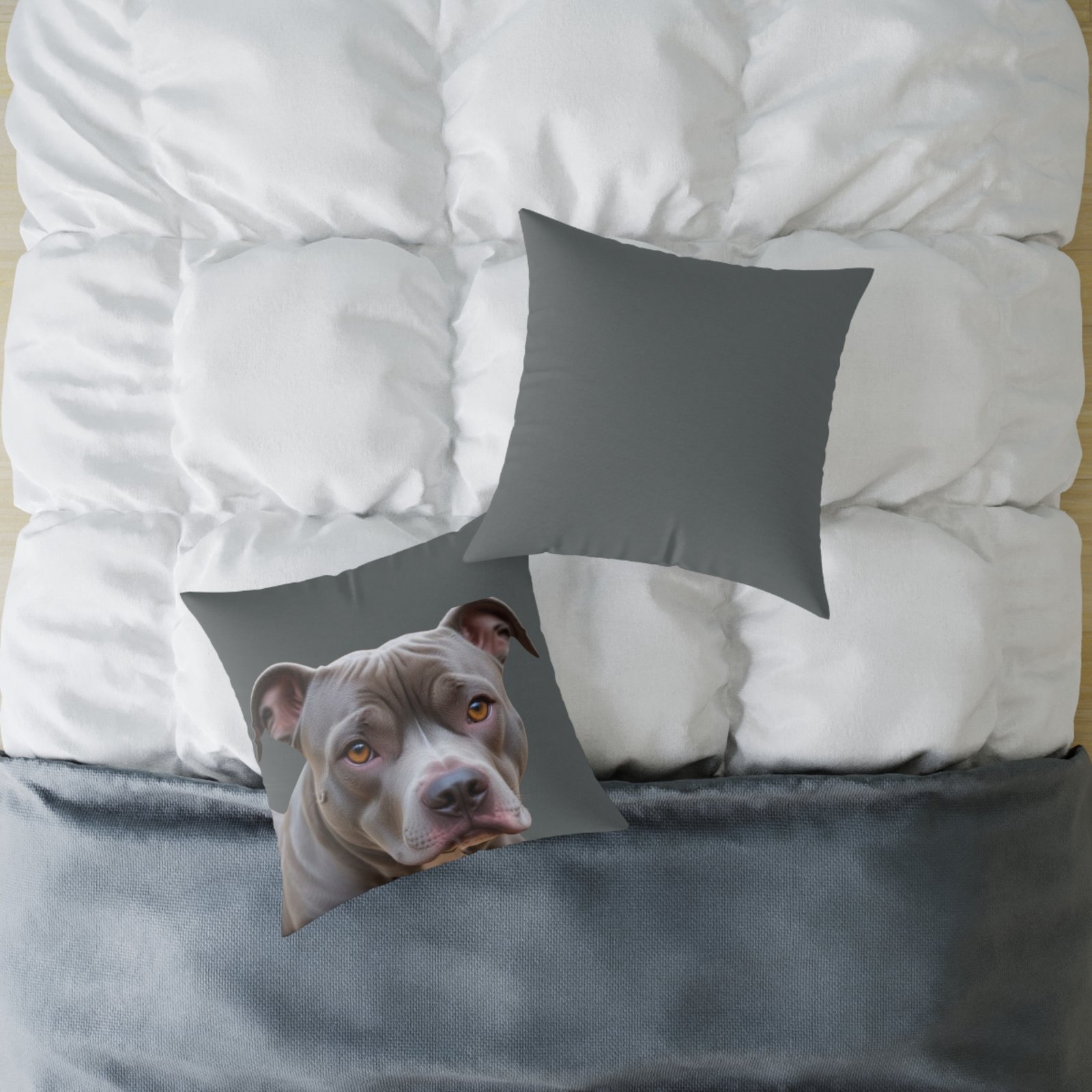 Staffordshire Bull Terrier Square Poly Canvas Pillow - Image 12