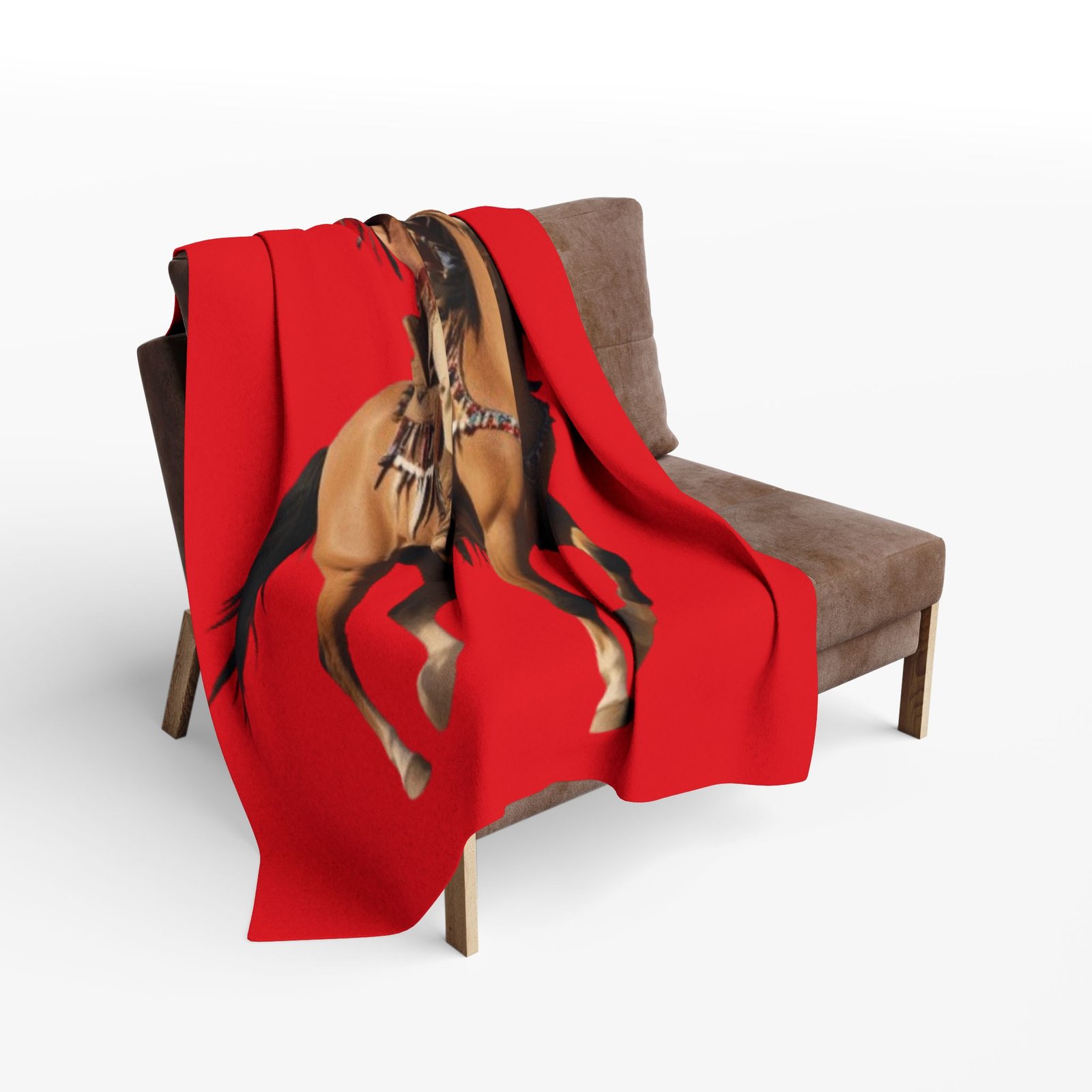 Red Indian Arctic Fleece Blanket - Image 8