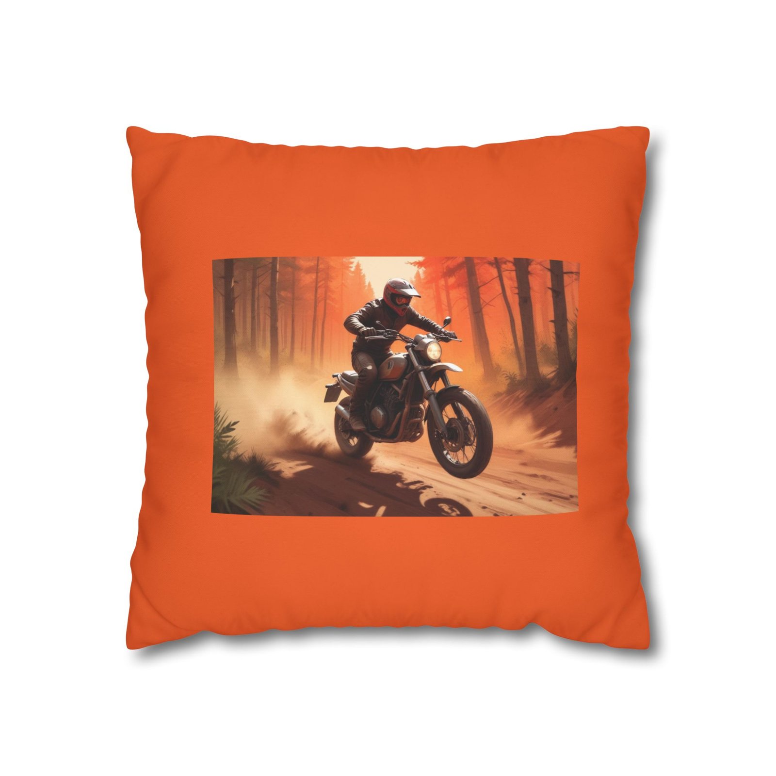 Scrambling Bikes Square Poly Canvas Pillowcase - Image 5